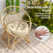 Set of Two Beige 60cm Outdoor Cushions Weather Resistant by Outsunny