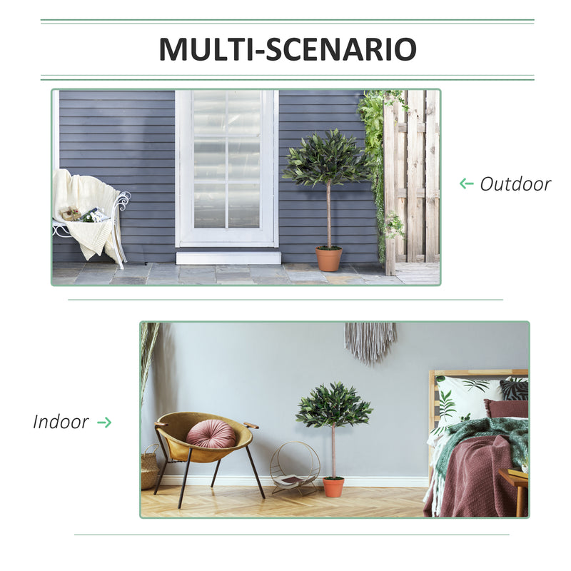 Set of 2 Artificial Olive Trees 3ft Potted Plants for Home or Office Decor Orange