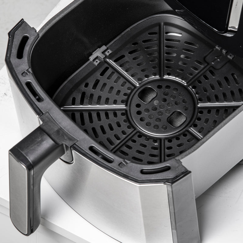 6.5L Black and Grey Air Fryer With Single Basket and Adjustable Temperature Control