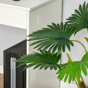 Set of 2 Artificial Palm Trees in Pots for Indoor or Outdoor Décor 135cm Green AOSOM
