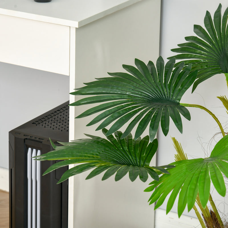 Set of 2 Artificial Palm Trees in Pots for Indoor or Outdoor Décor 135cm Green AOSOM
