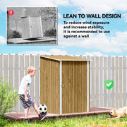 Boy playing football beside the shed, lean-to wall design callout for reduced wind exposure