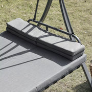 Outsunny 3 Seater Convertible Swing Chair Bed, Grey Outsunny