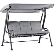 3 Seater Garden Swing Chair Hammock With Canopy, Bed Outsunny