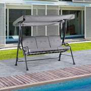 3 Seater Garden Swing Chair Hammock With Canopy, Bed Outsunny