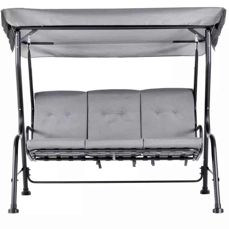 3 Seater Garden Swing Chair Hammock With Canopy, Bed Outsunny