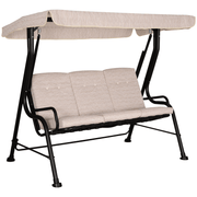 3 Seater Garden Swing Chair Hammock With Canopy, Bed Outsunny