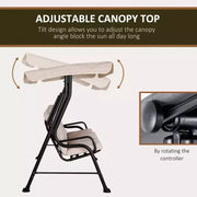 3 Seater Garden Swing Chair Hammock With Canopy, Bed Outsunny