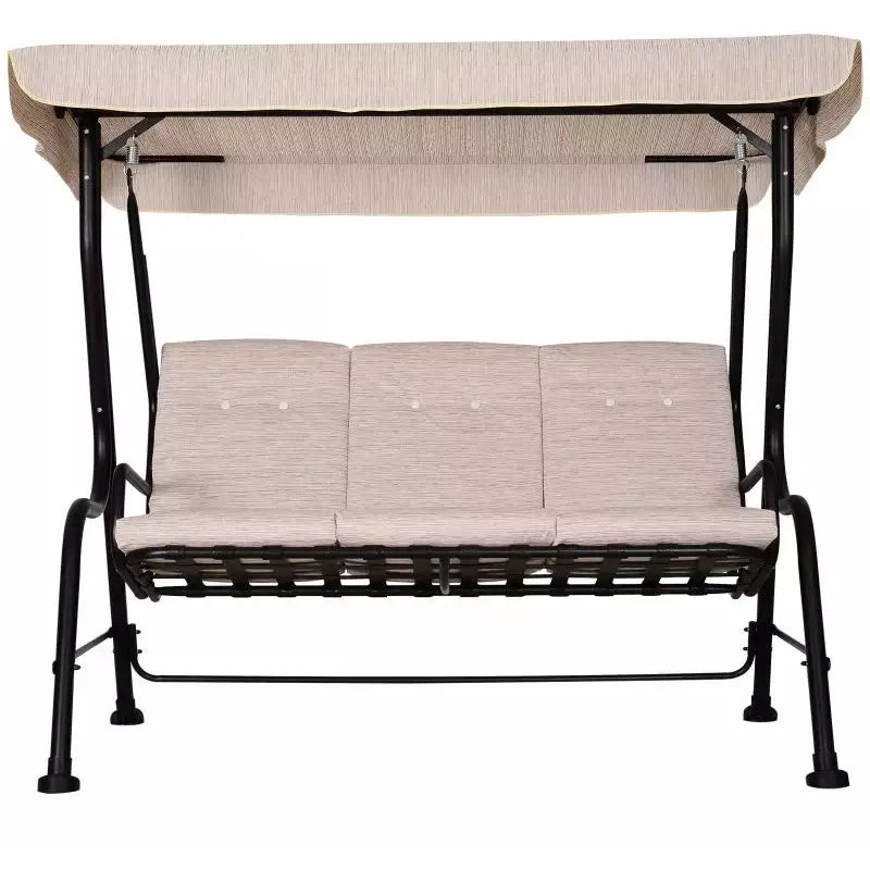 3 Seater Garden Swing Chair Hammock With Canopy, Bed Outsunny