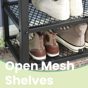 Shoe Organiser Bench 2 Storage Shelves for Hallway or Entryway by Vasagle,  73x30x45cm