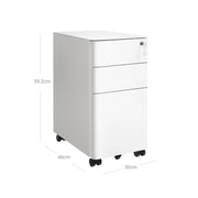 Dimensions diagram of the filing cabinet, 30 x 46 x 59.2 cm