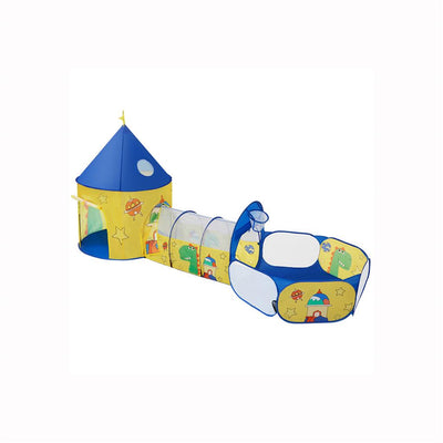 3 in 1 Kids Play Tent with Tunnel and Ball Pit for Indoor and Outdoor Fun by Songmics