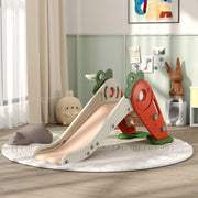 Carrot-themed toddler slide shown from an angled front view