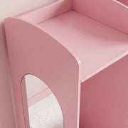 Close-up of the full-length wardrobe mirror on the kids dressing table