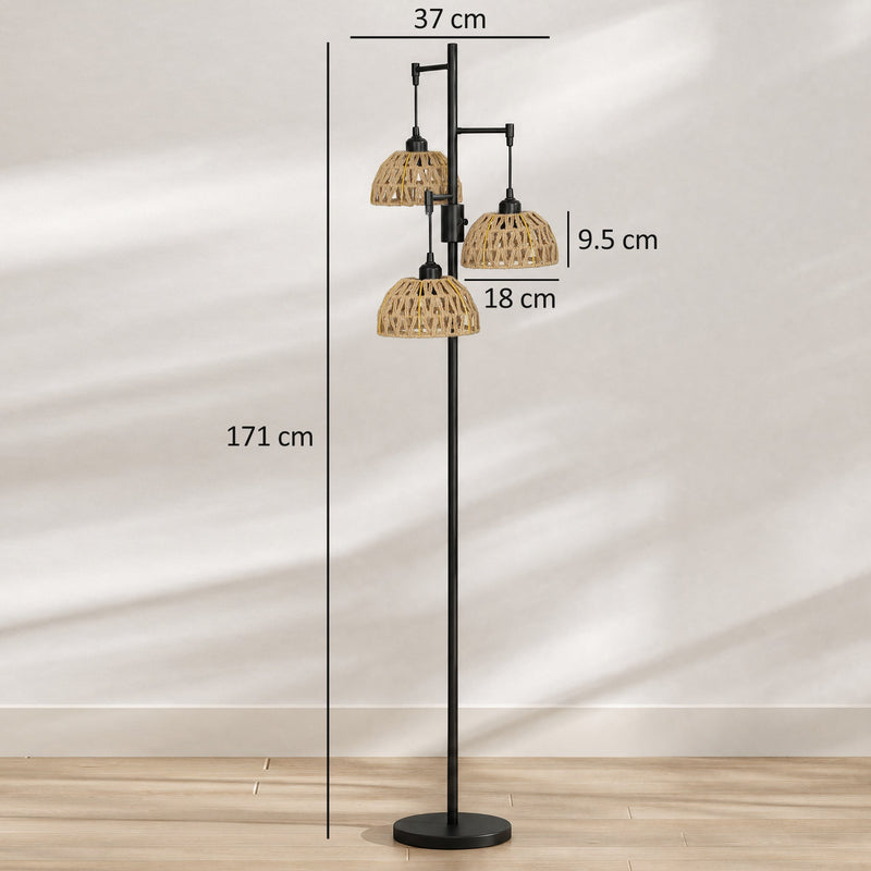 Floor lamp with dimensions shown: 171 cm high and 37 cm wide, with shade measurements