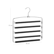 Dimension diagram showing the trouser hanger at 38 cm wide and 37 cm high