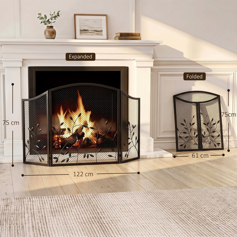 Dimension diagram showing the screen 122 cm wide expanded and 61 cm folded, both 75 cm tall