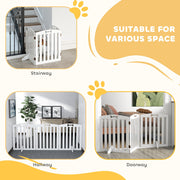 Collage showing the gate fitted on a stairway, hallway and bedroom doorway