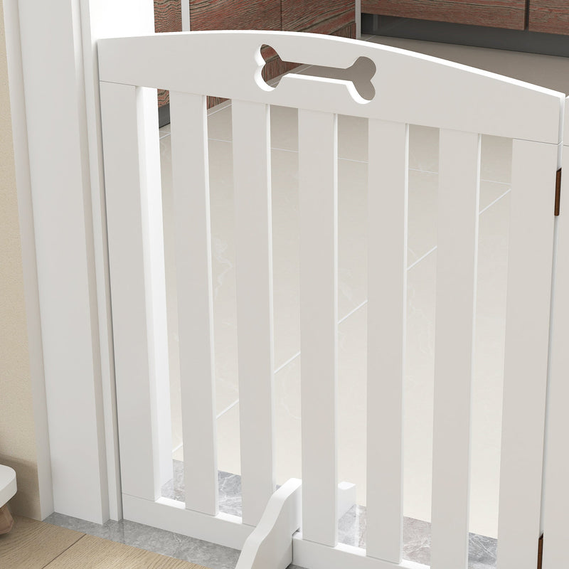 Close-up of the arched panel top with a bone-shaped cutout