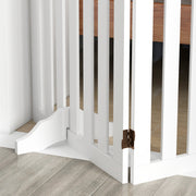 Close-up of the metal hinge and support foot where two panels join