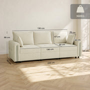 Dimensions diagram: 228 cm wide, 68 cm deep, 88 cm high, 190 cm seat width, 55 cm seat depth, 45 cm seat height and 360 kg capacity