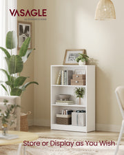 Bookcase corner detail showing panel finish