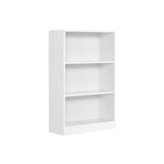 Vasagle white 3-shelf bookcase, front view