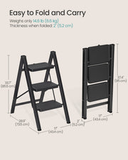 Dimension diagram showing 85.5 cm open height, 95 cm folded height and 43.4 cm width