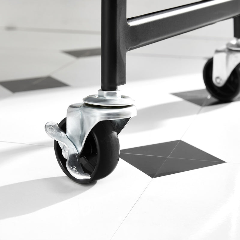 Rolling cart shown from a side angle