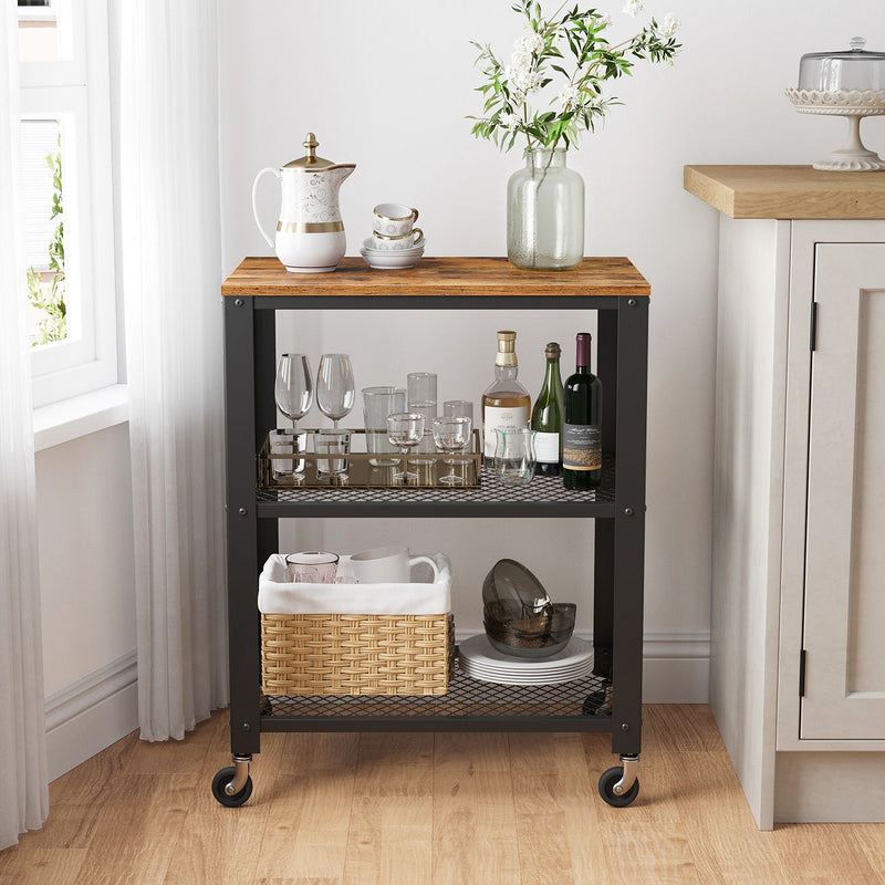 Serving trolley shown from the front against a plain background