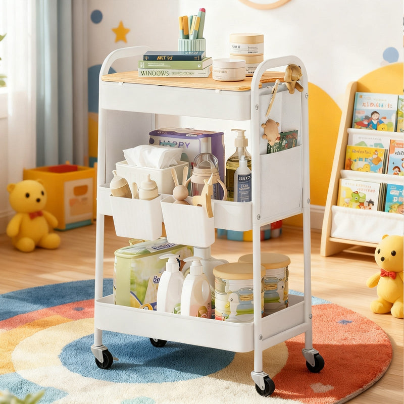 Songmics utility cart styled in a kitchen setting