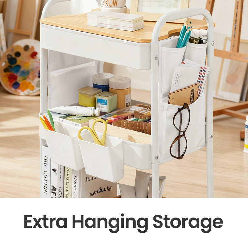 Songmics utility cart used as a bathroom storage trolley