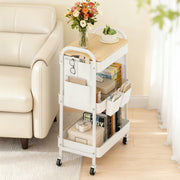 Songmics utility cart top shelf used as a serving tray