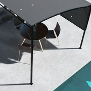 Image of a Charcoal Grey Retractable Sun Shade For Patios and Gardens.