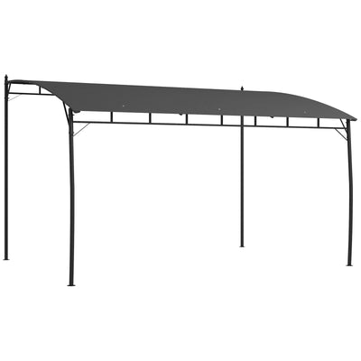 3x4m Grey Pergola Sun Shade Outsunny