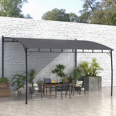 3x4m Grey Pergola Sun Shade Outsunny