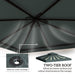 Grey 3x3m Gazebo Roof Replacement Canopy by Outsunny