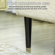 Cream 47L Teddy Fleece Storage Ottoman Soft Padded Seat by HOMCOM