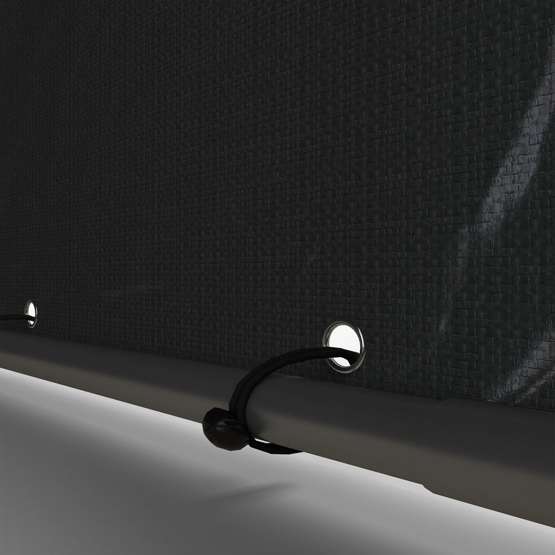 Dark Grey 1.6 x 2.2m Garden Storage Shed Tent With Shelves For Outdoor Equipment