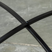 Round Mosaic Garden Table Grey and Black Ideal for Outdoor Dining or Balcony Use