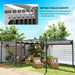 Grey 3x3 Meter Garden Pergola with Retractable UPF30+ Canopy and Magnetic Fixture by Outsunny