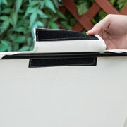 2 Piece Foldable Reclining Garden Chair with Canopy Shade and Cup Holder White by Outsunny