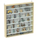 7 Tier Wall Display Cabinet with Glass Doors and Adjustable Shelves Oak by HOMCOM