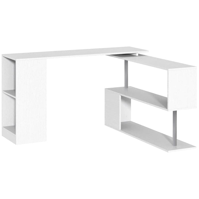 360° Rotating Corner Desk with Shelves Combo