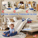 Kids Indoor Slide for Sofa or Bed with Extended Length Easy Storage White and Blue by AIYAPLAY