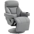 Recliner Chair with Swivel Base and Easy Clean Waterproof Upholstery for Living Room