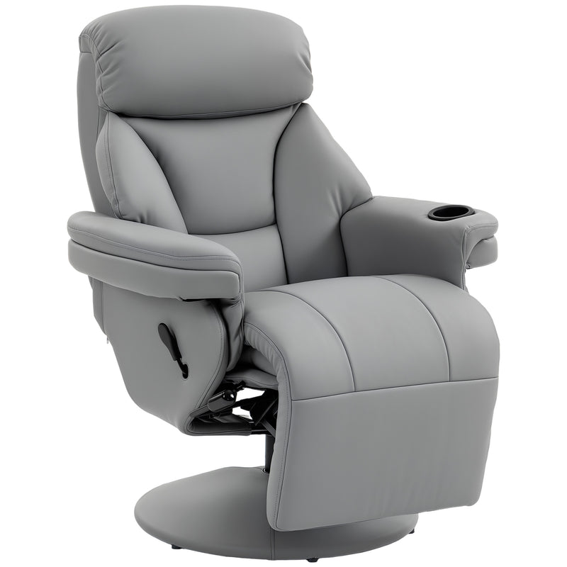 Recliner Chair with Swivel Base and Easy Clean Waterproof Upholstery for Living Room