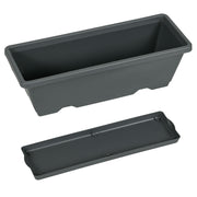 Grey 5 Tier Vertical Garden Planter Stand With Containers For Vegetables And Flowers