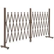 Dark Brown Aluminium Garden Trellis Screen 4m Freestanding Expandable Fence Panel