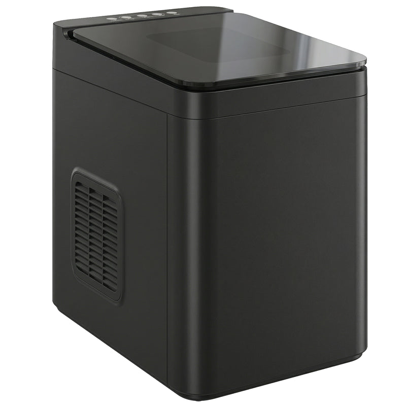 Ice Maker for Quick Chilled Drinks with 2 Ice Sizes and Touchscreen Control Black Homcom